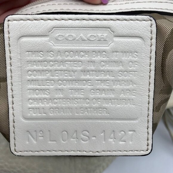 Coach Bone White Leather Medium Slim Legacy Shoulder Bag 1427 - Picture 10 of 11